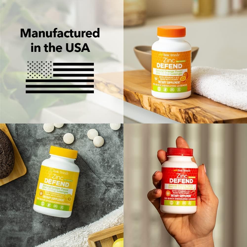 Zinc Cherry Defend Lozenges - 200 Count - Natural Cherry Flavor - Immune Support, Cold Relief - Non-GMO Zinc Acetate & Vitamin C - 2-Pack