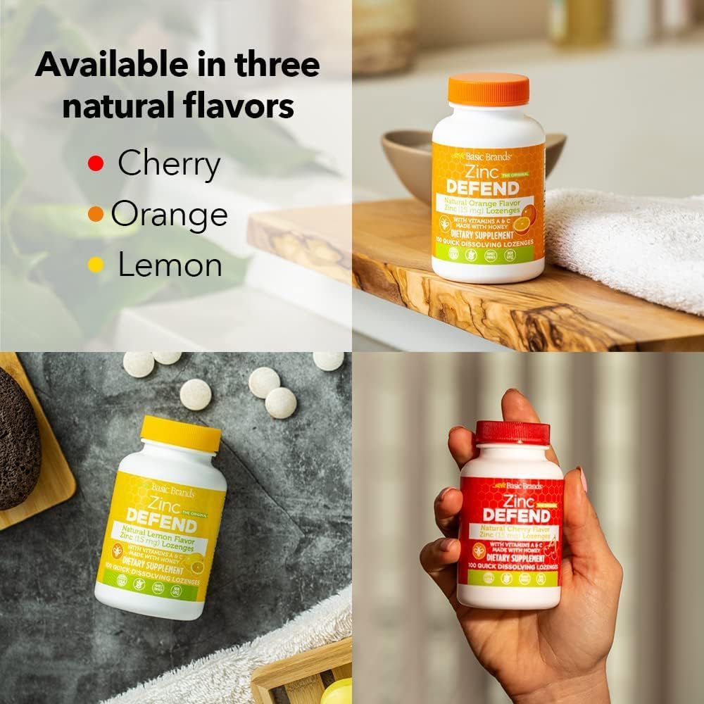 Zinc Cherry Defend Lozenges - 200 Count - Natural Cherry Flavor - Immune Support, Cold Relief - Non-GMO Zinc Acetate & Vitamin C - 2-Pack