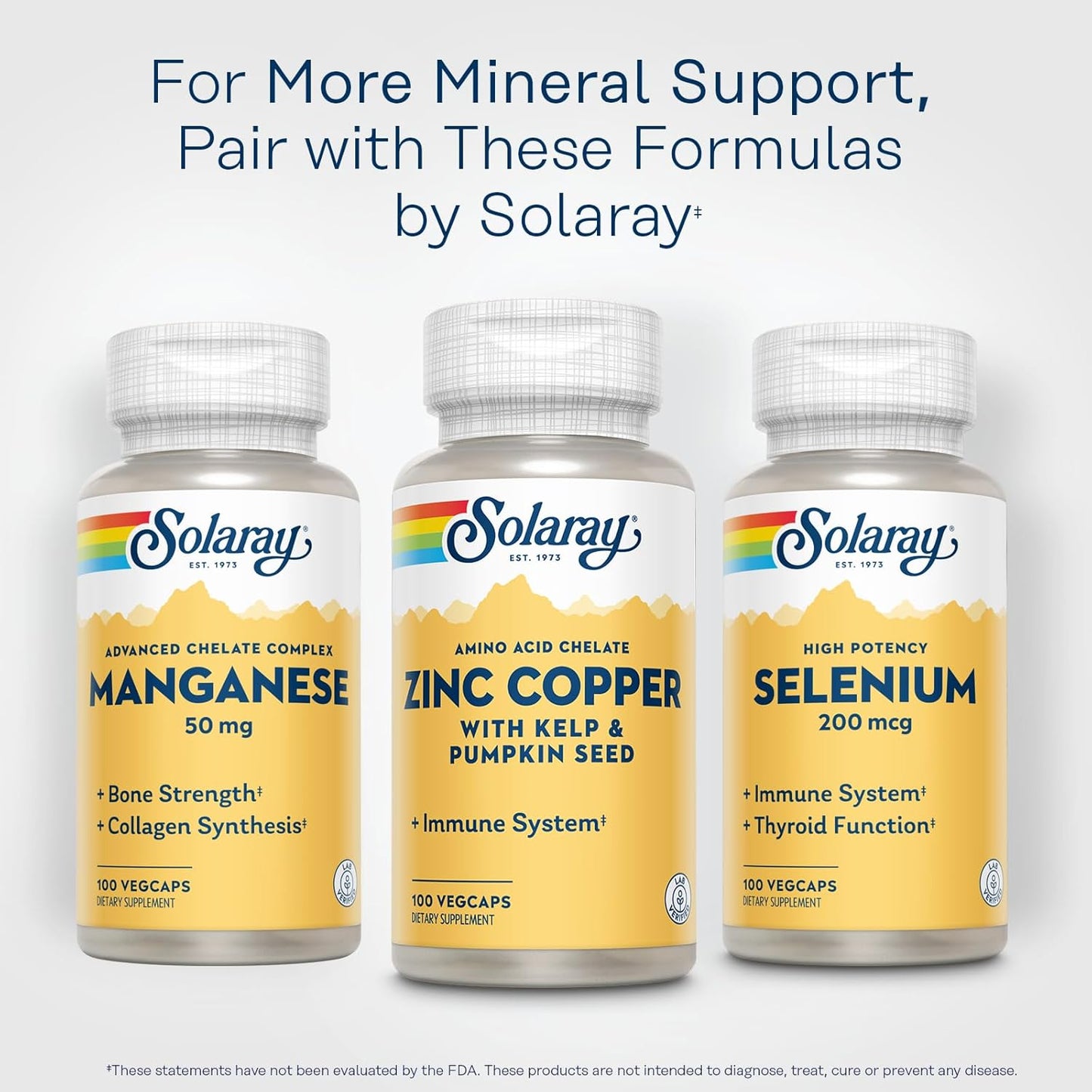 Zinc Copper Amino Acid Chelate Supplement - Immune Support with Chelated Zinc 50mg - Bone, Skin, Heart, and Thyroid Health - Iodine from Kelp, 60-Day Guarantee - 100 Servings, 100 VegCaps