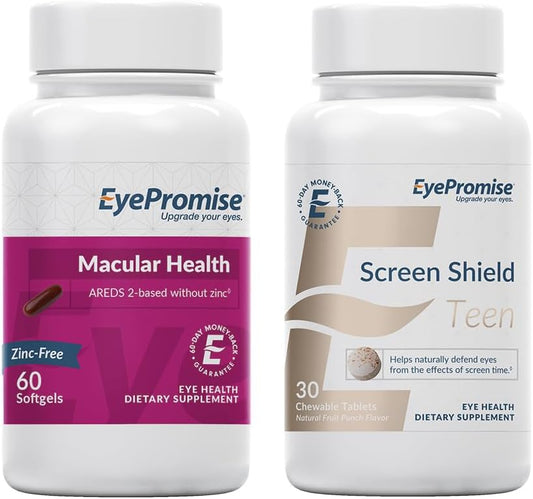 Zinc-Free EyePromise Macular Health Teen Chewable Vitamins with Screen Shield Formula
