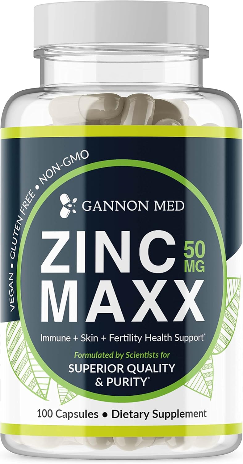 Zinc Maxx Capsules - Immune Booster for Reproductive Health and Skin Care - 100 Count, 3+ Month Supply
