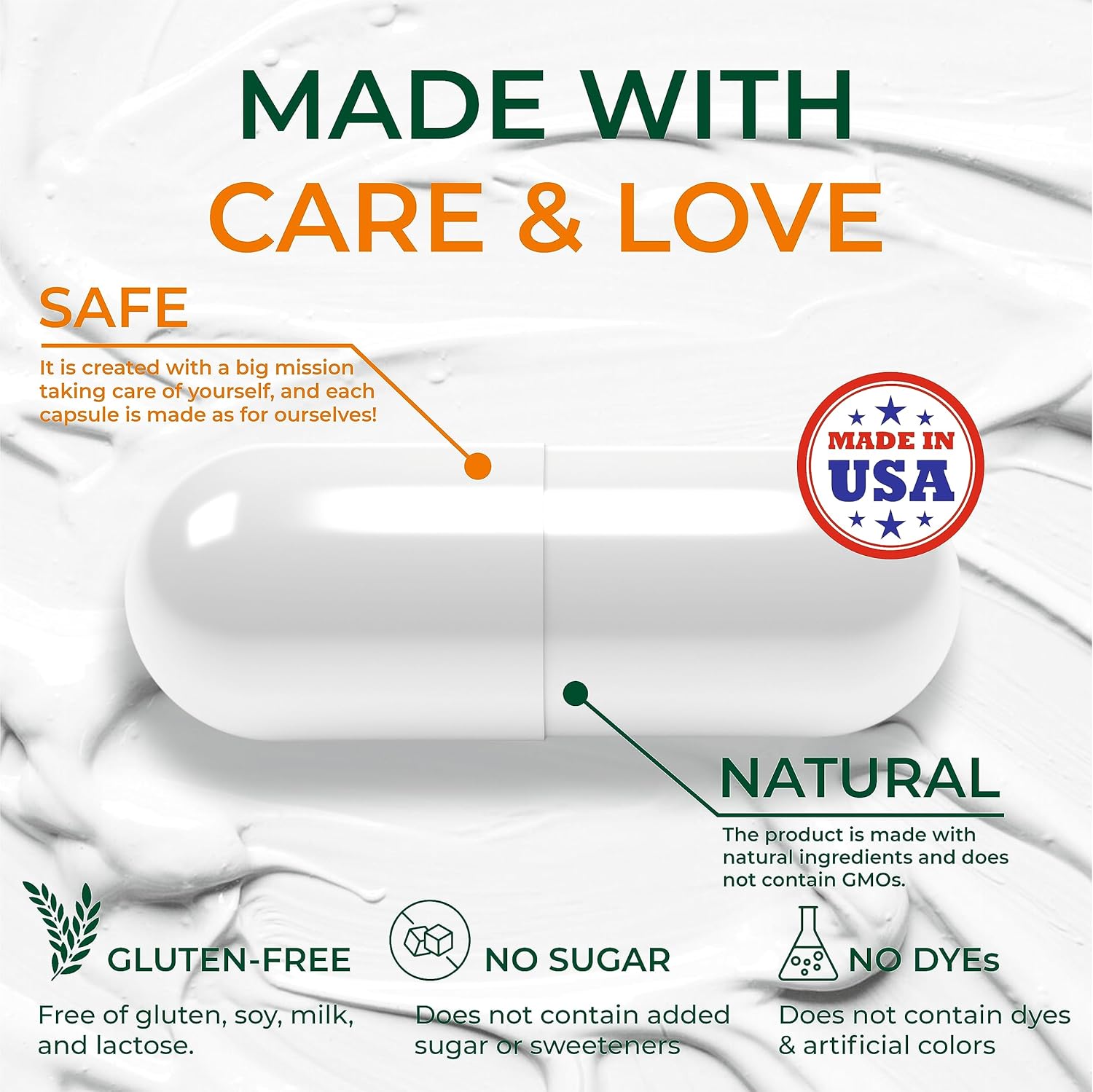 Zinc Quercetin Capsules 100pcs - Immune Support Supplement for Men and Women - Non-GMO Zinc Supplements