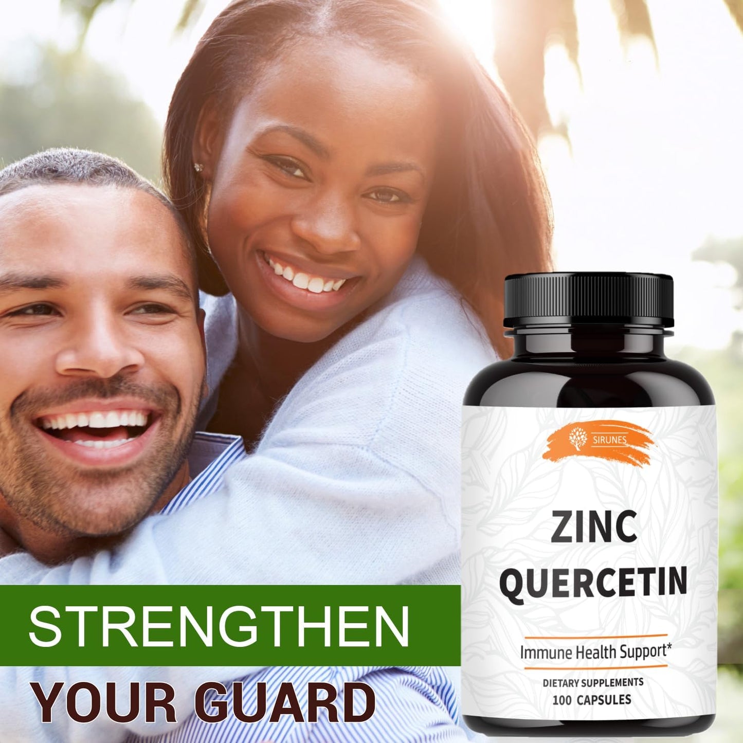 Zinc Quercetin Capsules 100pcs - Immune Support Supplement for Men and Women - Non-GMO Zinc Supplements