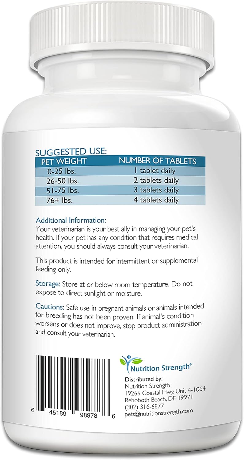 Zinc Supplement for Dogs with Biotin, Folate, Selenium & Vitamin E - 120 Chewable Tablets for Healthy Skin, Coat & Immune System