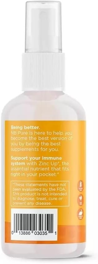 Zinc Up+ Liquid Spray with Vitamin C for Kids & Adults, 2 fl oz - nbpure