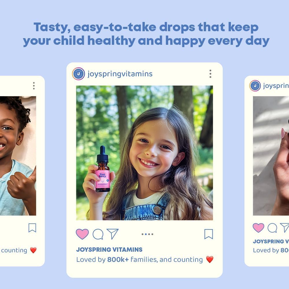 ZincBerry Kids Immune Support Drops with Elderberry Flavor - 2 fl oz Vitamin Supplement for Children 2-16+ Years