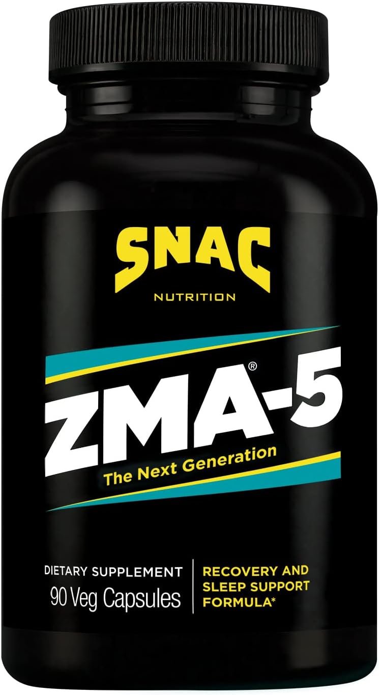 ZMA-5 Sleep Aid Supplement for Muscle Recovery & Growth, Immune Support, Restorative Sleep - 90 Veggie Capsules