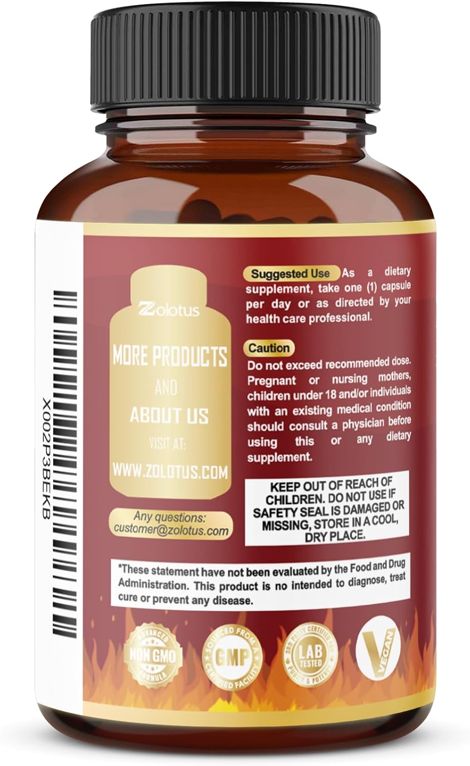Zolotus Tribulus Terrestris Capsules with Ashwagandha, Panax Ginseng, Saw Palmetto, Maca, Shilajit - 90 Capsules - 3 Month Supply - Herbal Supplement