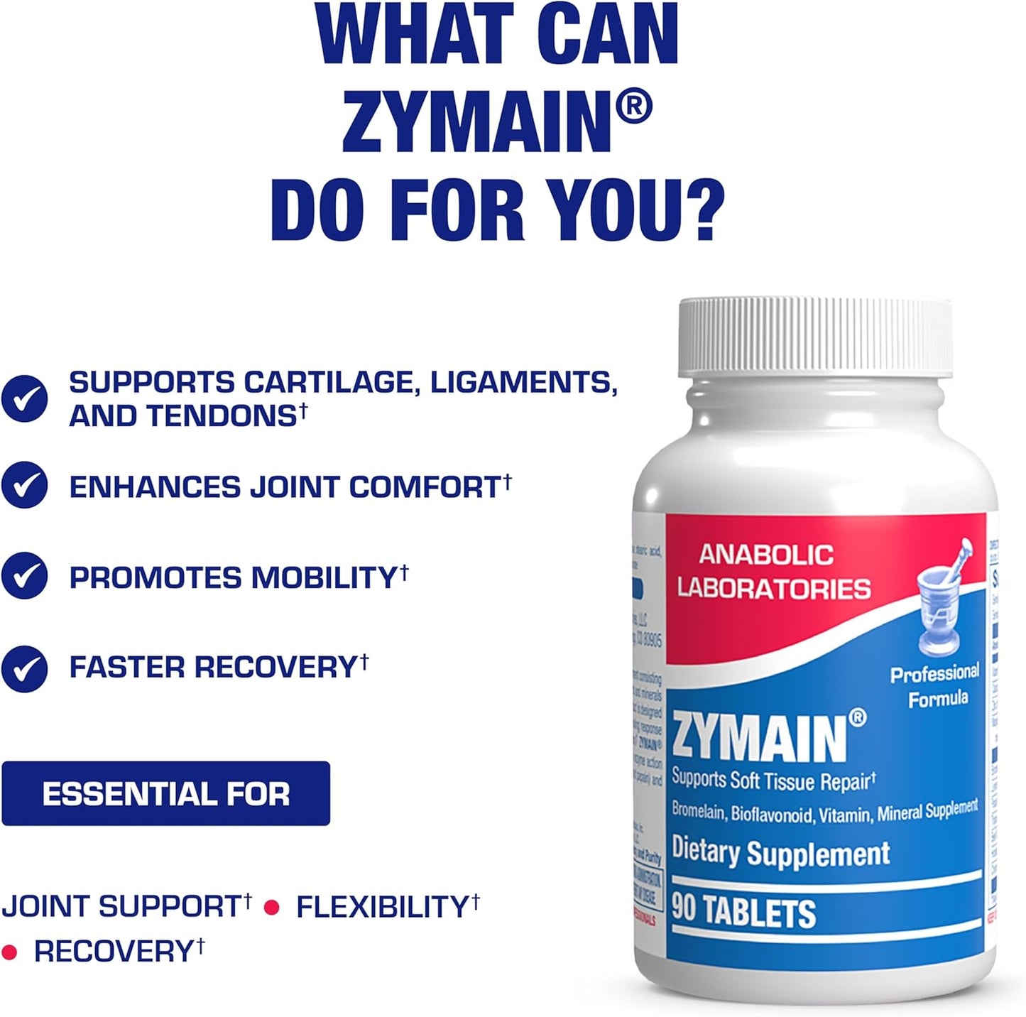Zymain 90 Support - Clinical Joint Support Formula with Bovine Cartilage Minerals