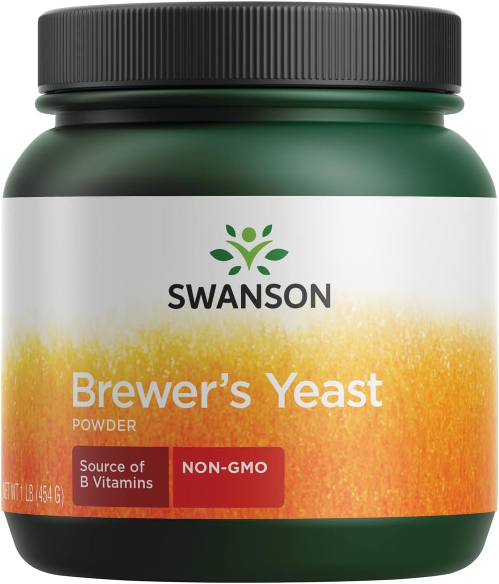 1 lb Swanson Brewer's Yeast Powder, Non-GMO, Pure & Natural - 454 g Powder