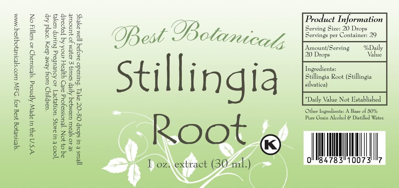 1 oz. Best Botanicals Stillingia Root Extract - Pure and Potent Herbal Supplement
