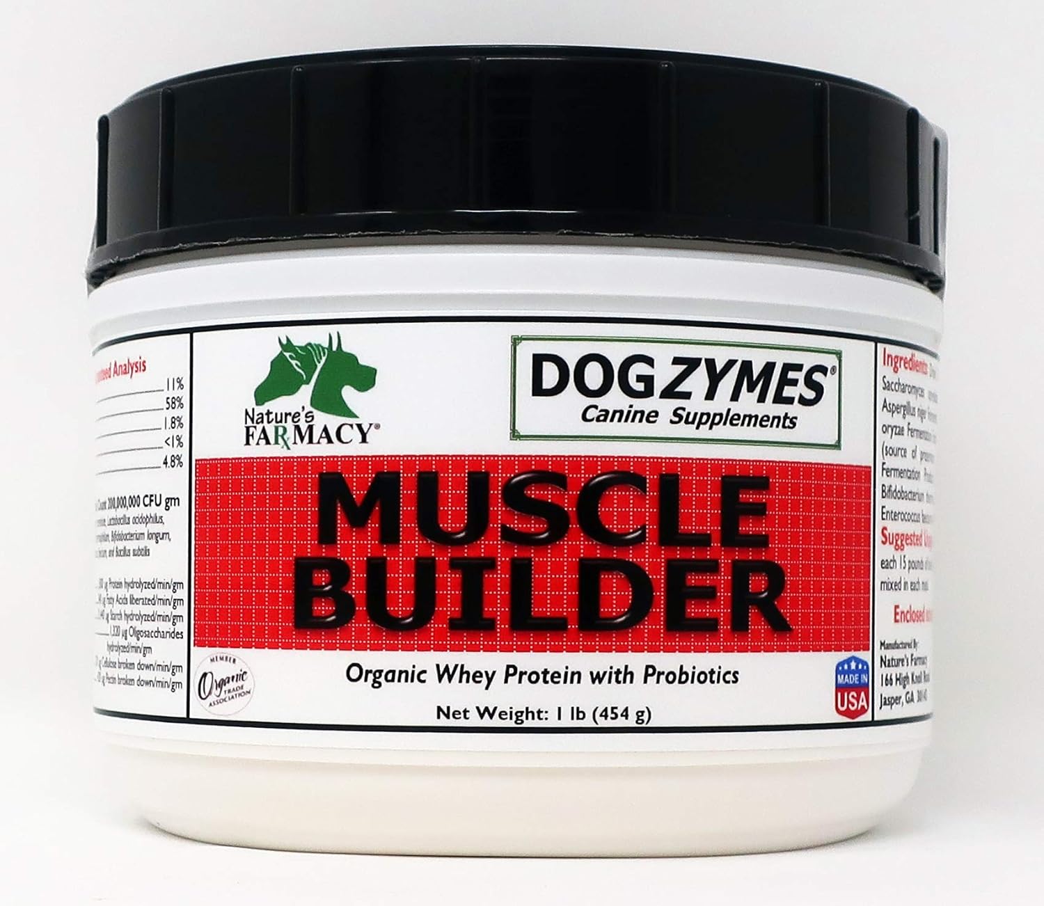 1 Pound Dogzymes Muscle Builder for Stronger Canine Muscles