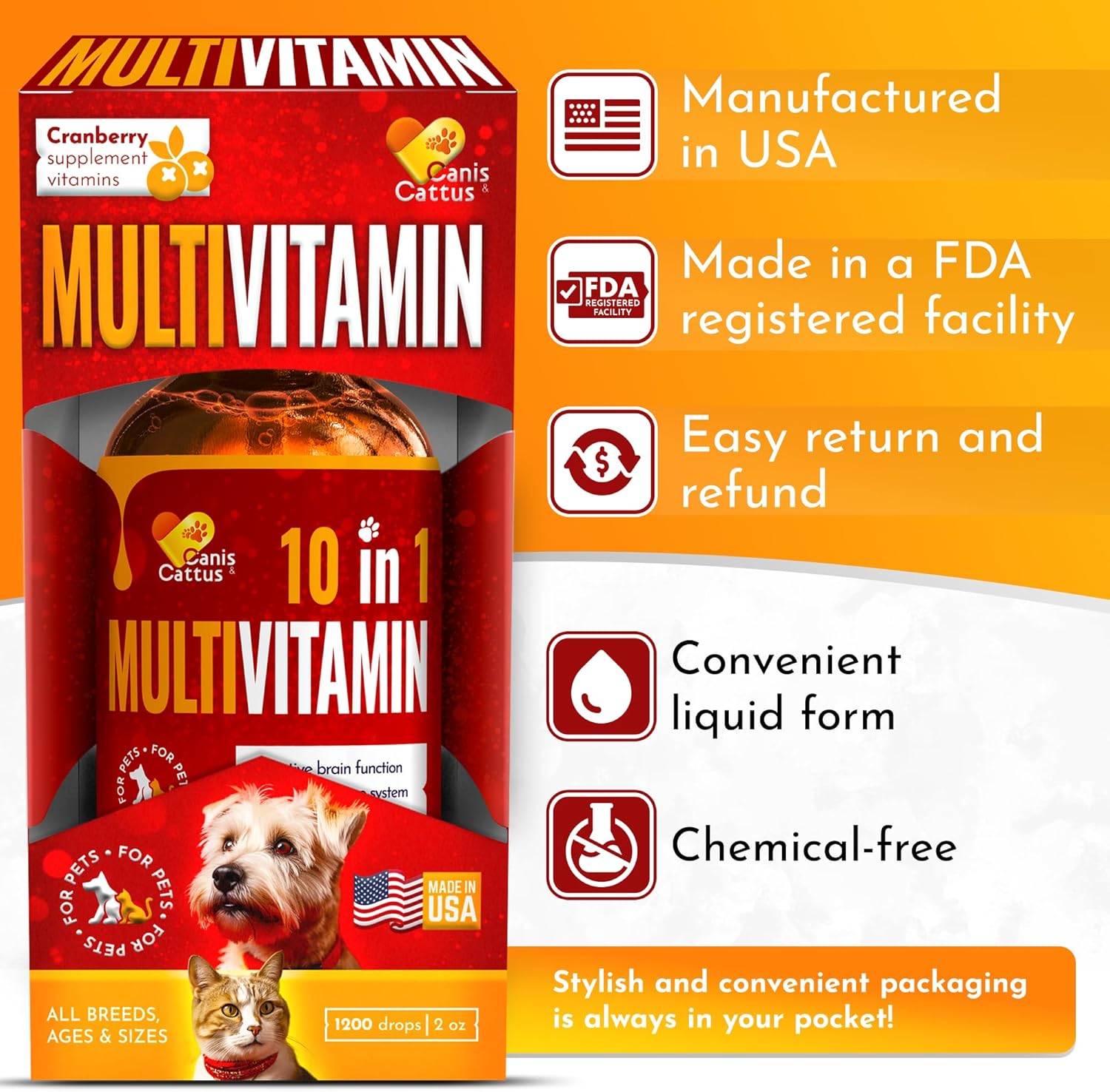 10-in-1 Canis&Cattus Cat Multivitamin & Dog Supplements Bundle