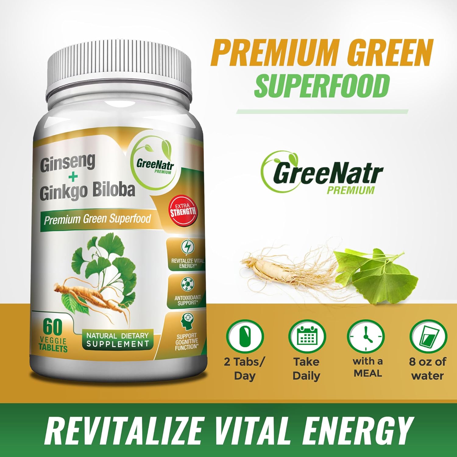 10-in-1 Mushroom Supplement with Lions Mane, Cordyceps, Chaga, Turkey Tail, Ginseng, and Ginkgo Biloba for Energy and Brain Focus