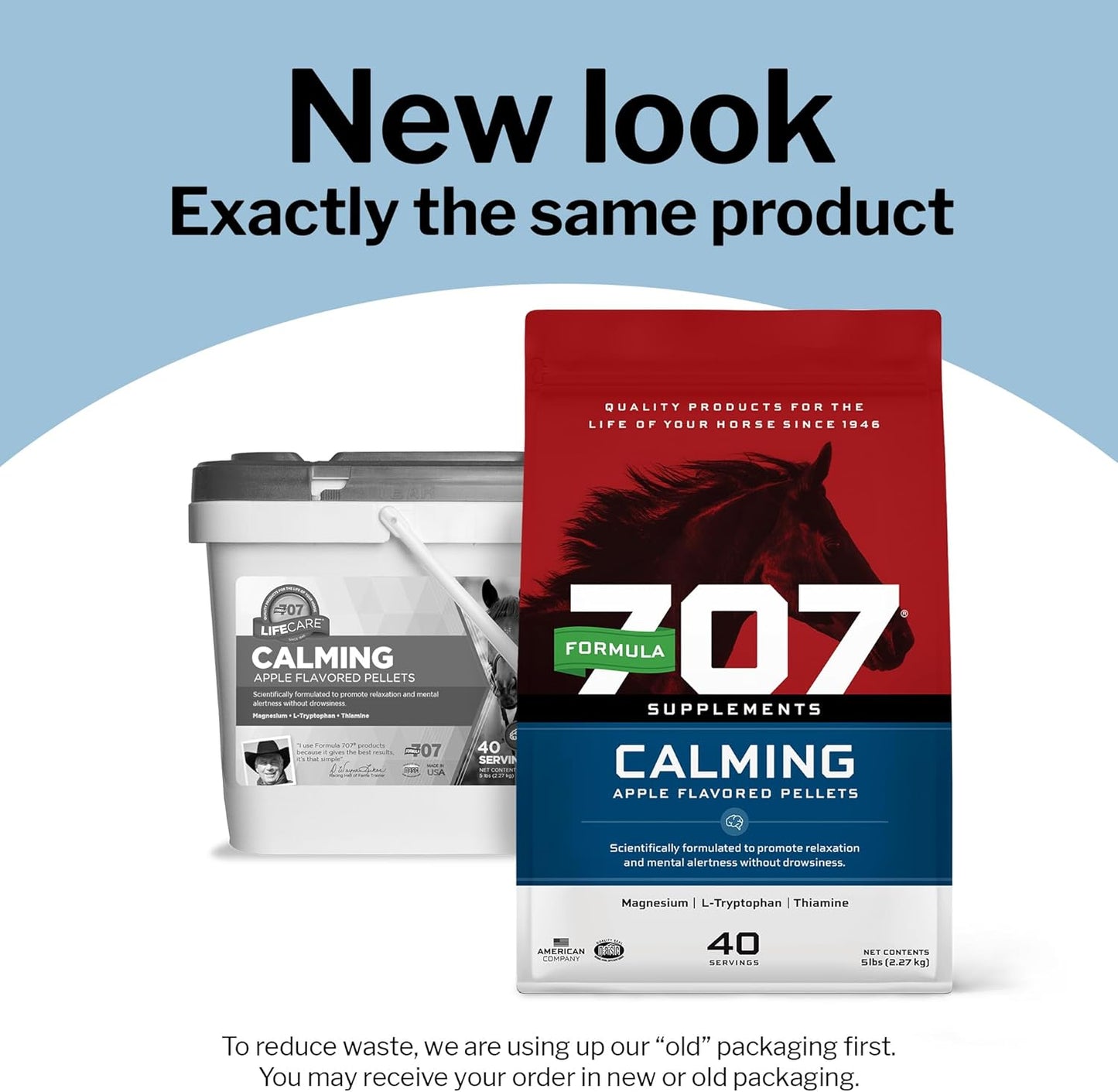 10 lb Bag of Formula 707 Calming Equine Supplement - 80 Servings - Anxiety Relief and Focus Support for Horses with L-Tryptophan, Thiamine, and Magnesium
