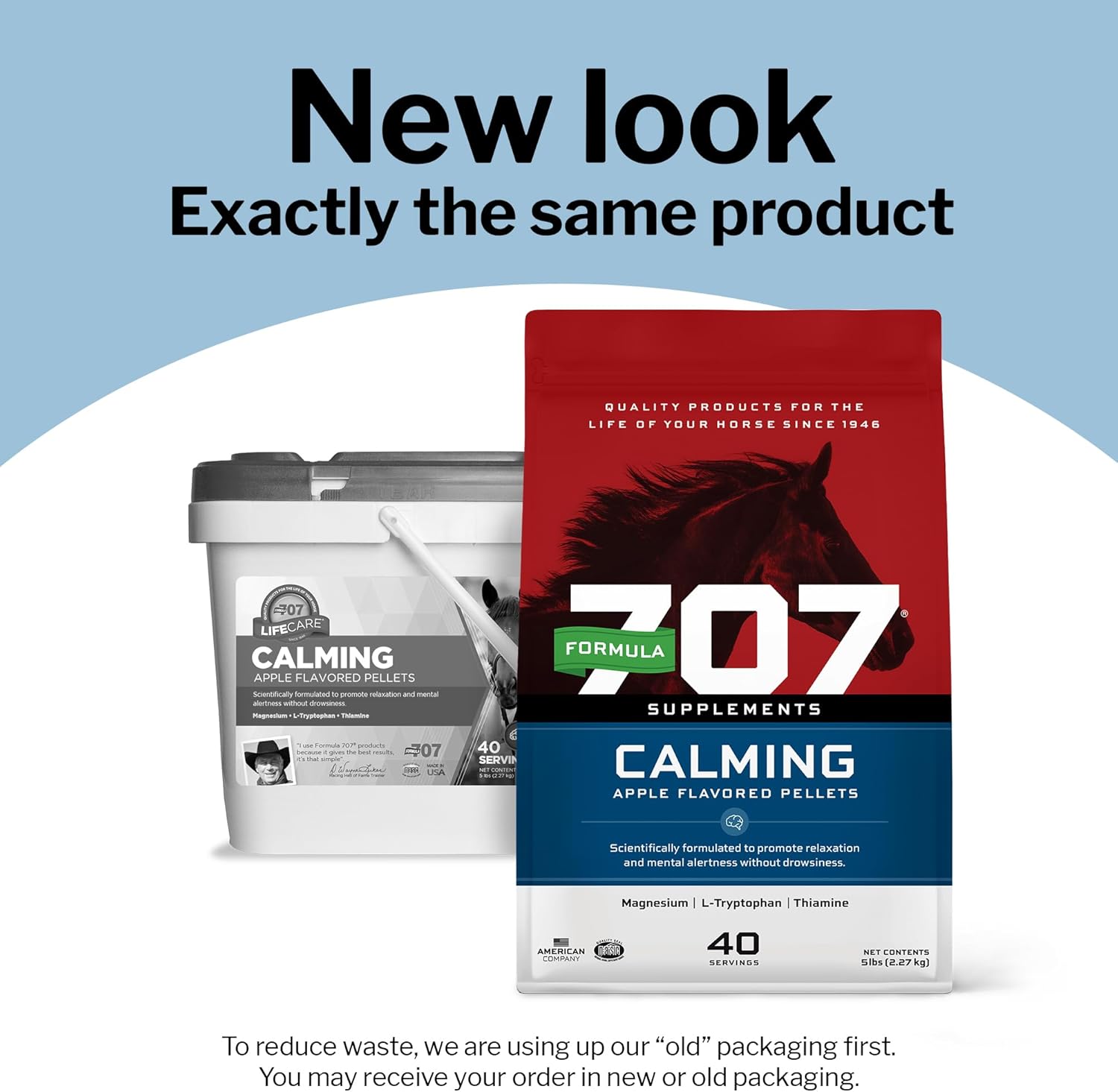 10 lb Bag of Formula 707 Calming Equine Supplement - 80 Servings - Anxiety Relief and Focus Support for Horses with L-Tryptophan, Thiamine, and Magnesium