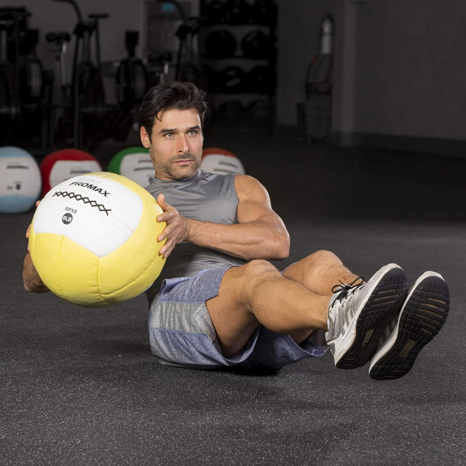 10 lb Champion Sports Rhino Promax Slam Ball - Soft Shell with Non-Slip Grip for Weightlifting, Plyometrics, Cross Training, & Home Gym