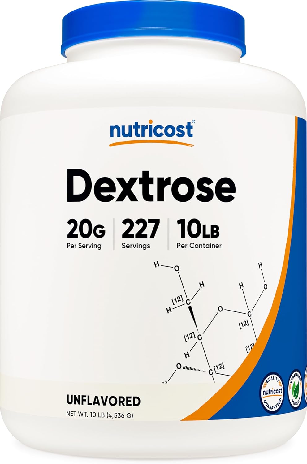 10 LB Nutricost Dextrose Powder - Non-GMO, Gluten-Free Formula
