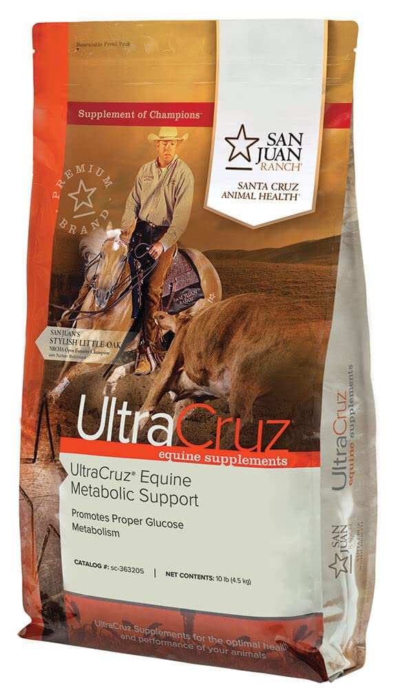 10 lb Pellet UltraCruz Equine Metabolic Support Supplement - Ideal for Horses with Metabolic Issues