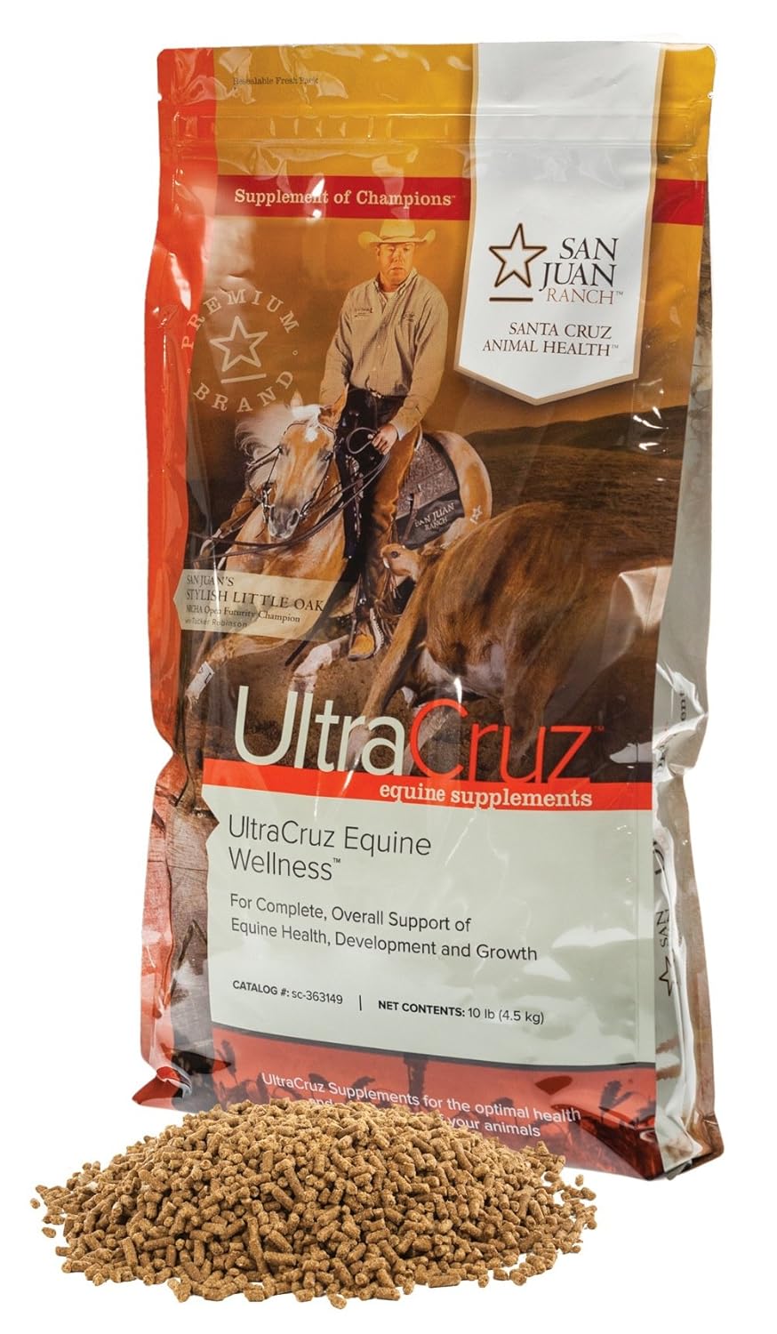 10 lb UltraCruz Equine Wellness Supplement Pellet - 33 Day Supply for Horses