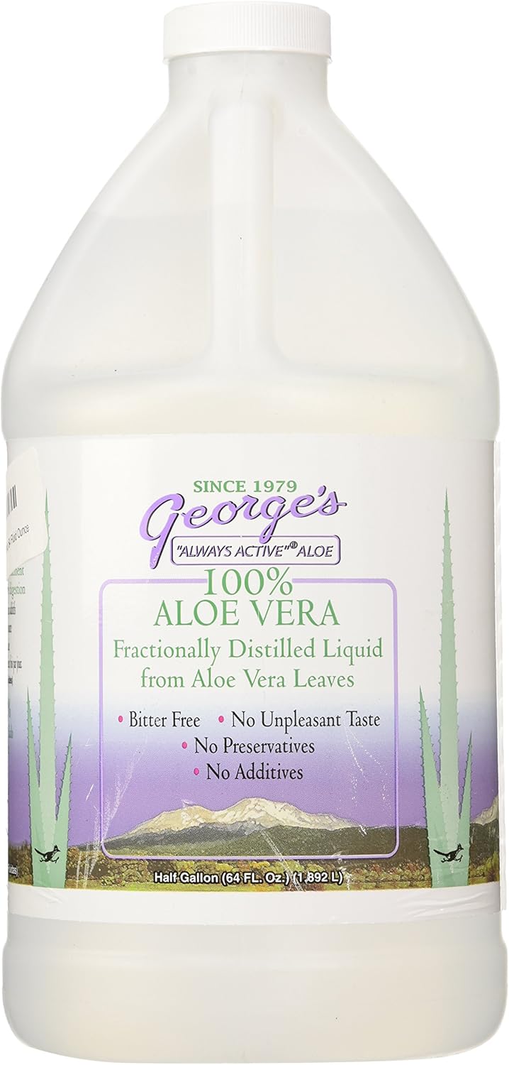 100% Always Active Aloe Vera Liquid Softgel Supplement, 64 Fluid Ounce by George