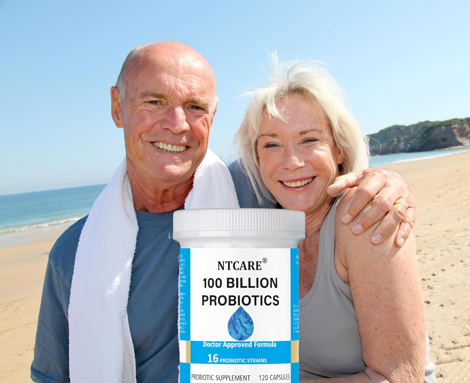 100 Billion Advanced Probiotic with 16 Strains and Prebiotics for Digestive Health - Supports Gut Health and Occasional Digestive Issues - Probiotics for Men and Women - 120ct