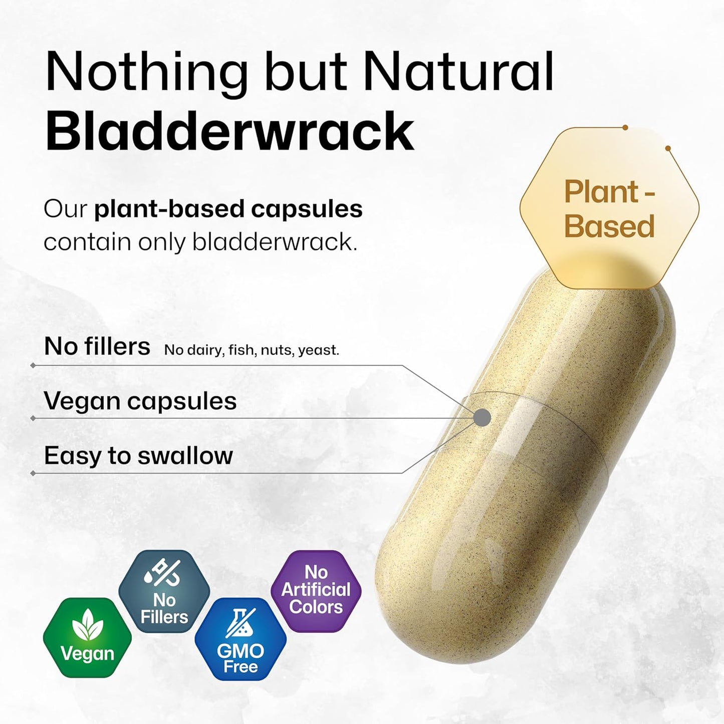 100 Capsules of BIO KRAUTER Goldenseal and Bladderwrack Supplement for Immune Support