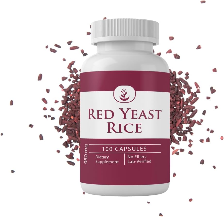 100 Capsules of Pure Red Yeast Rice Extract - Lab Verified, No Additives or Fillers