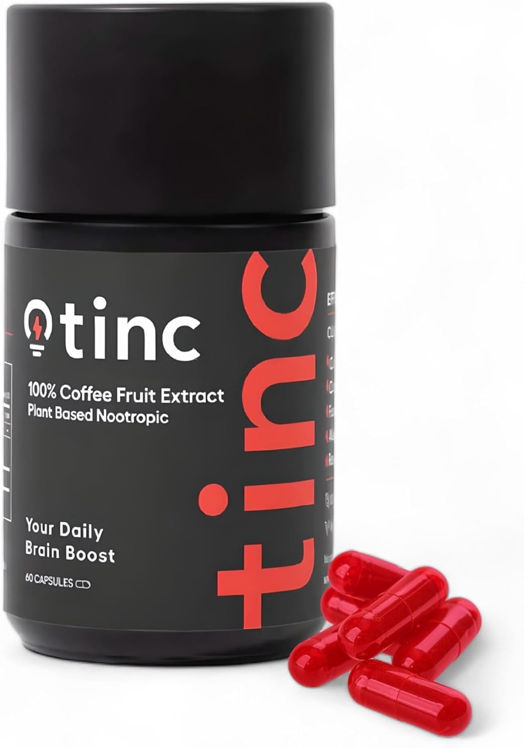 100% Coffee Fruit Extract Capsules for Focus, Energy & Alertness - Daily Brain Supplement with BDNF Support