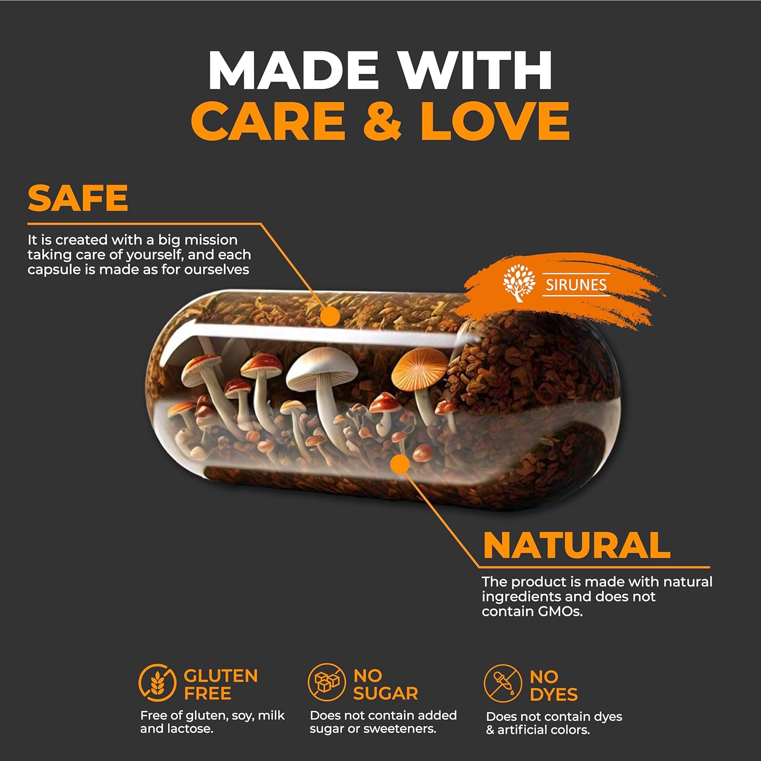 100-Count High-Strength Reishi Mushroom Capsules for Stress Relief and Immune Support - Non-GMO Superfood Supplement