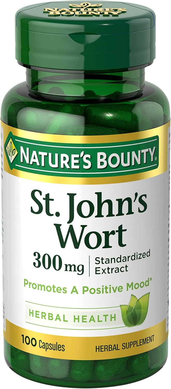 100 Count Nature's Bounty St. John's Wort Capsules, 300 mg