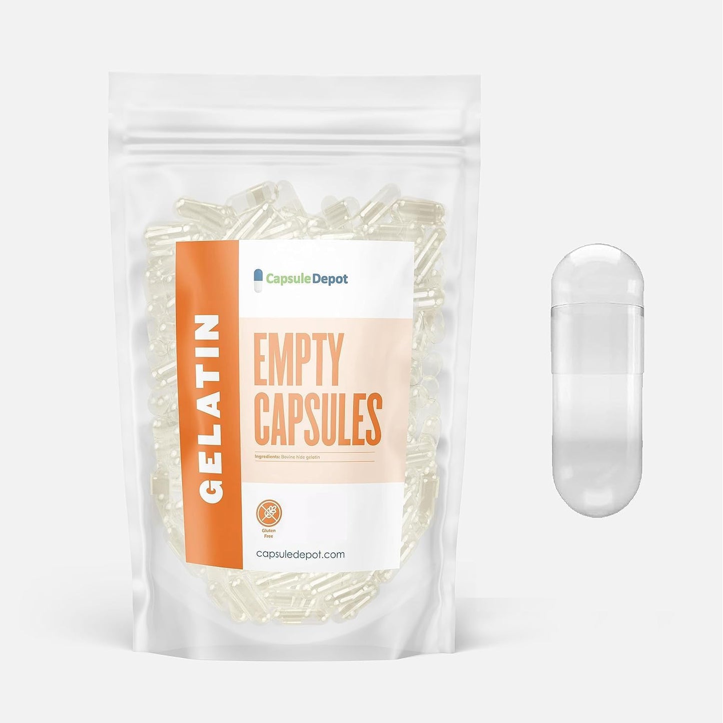 100 Count Size 00 Empty Gelatin Capsules by Capsule Depot