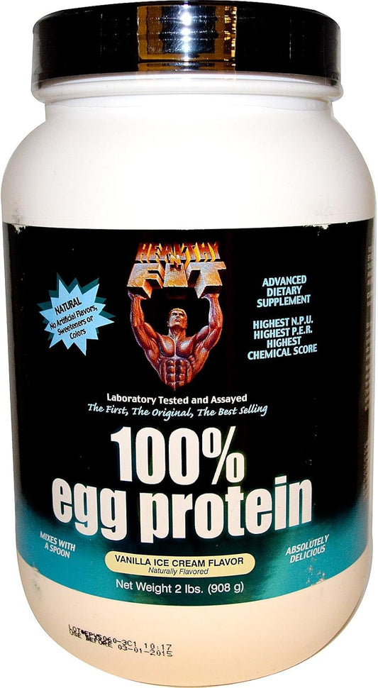 100% Egg Protein Powder, Vanilla Flavor, 2lb - Healthy 'N Fit