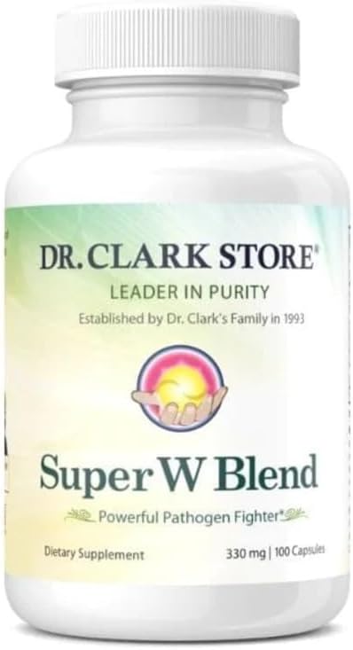 100 Gelatin Capsules of Dr. Clark Store Wormwood Super W Blend 330mg