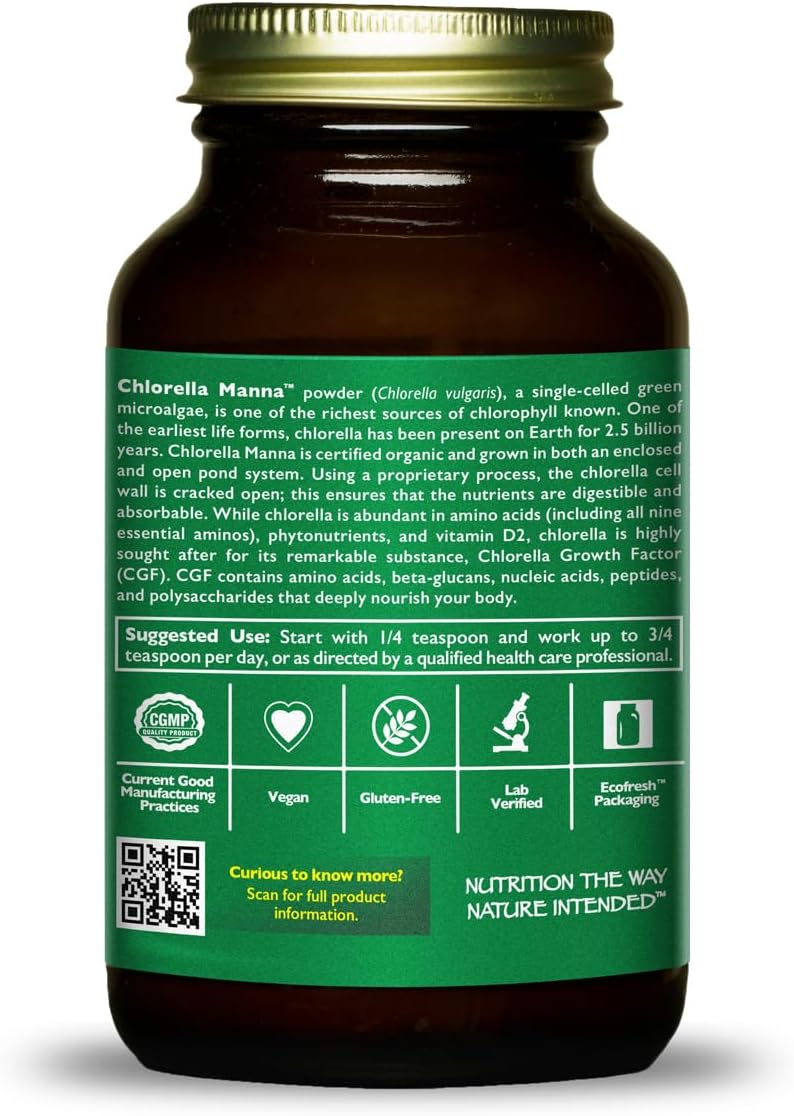 100 Grams of HealthForce SuperFoods Chlorella Manna Powder for Nutrient-Rich Detoxification