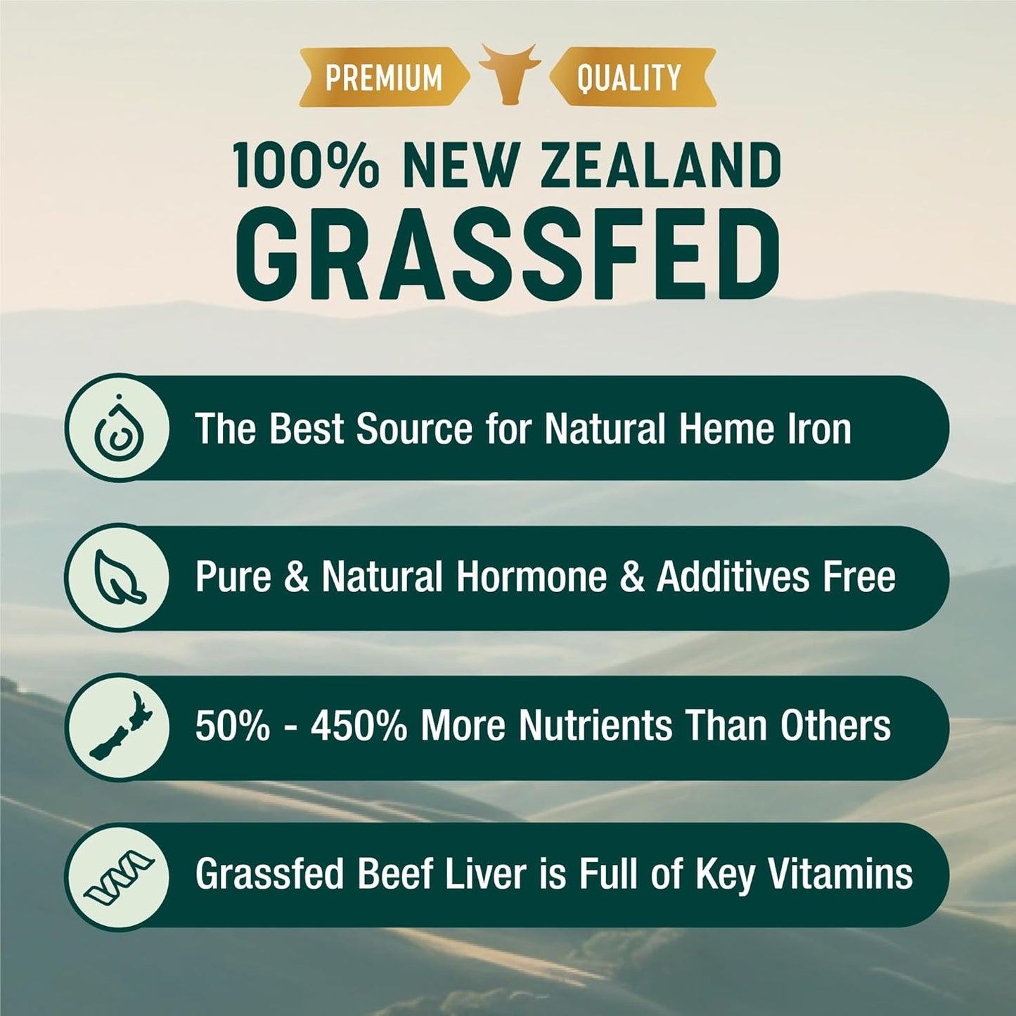 100% Grass Fed New Zealand Beef Liver Capsules - 200 Capsules (3,000mg Serving) - GMO and Filler Free - Pasture Raised