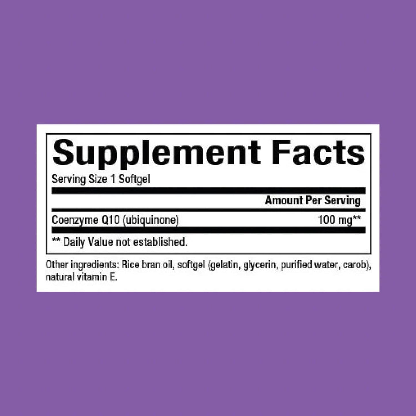 100 mg Natural Factors Coenzyme Q10 Softgels for Energy, Heart & Cognitive Support