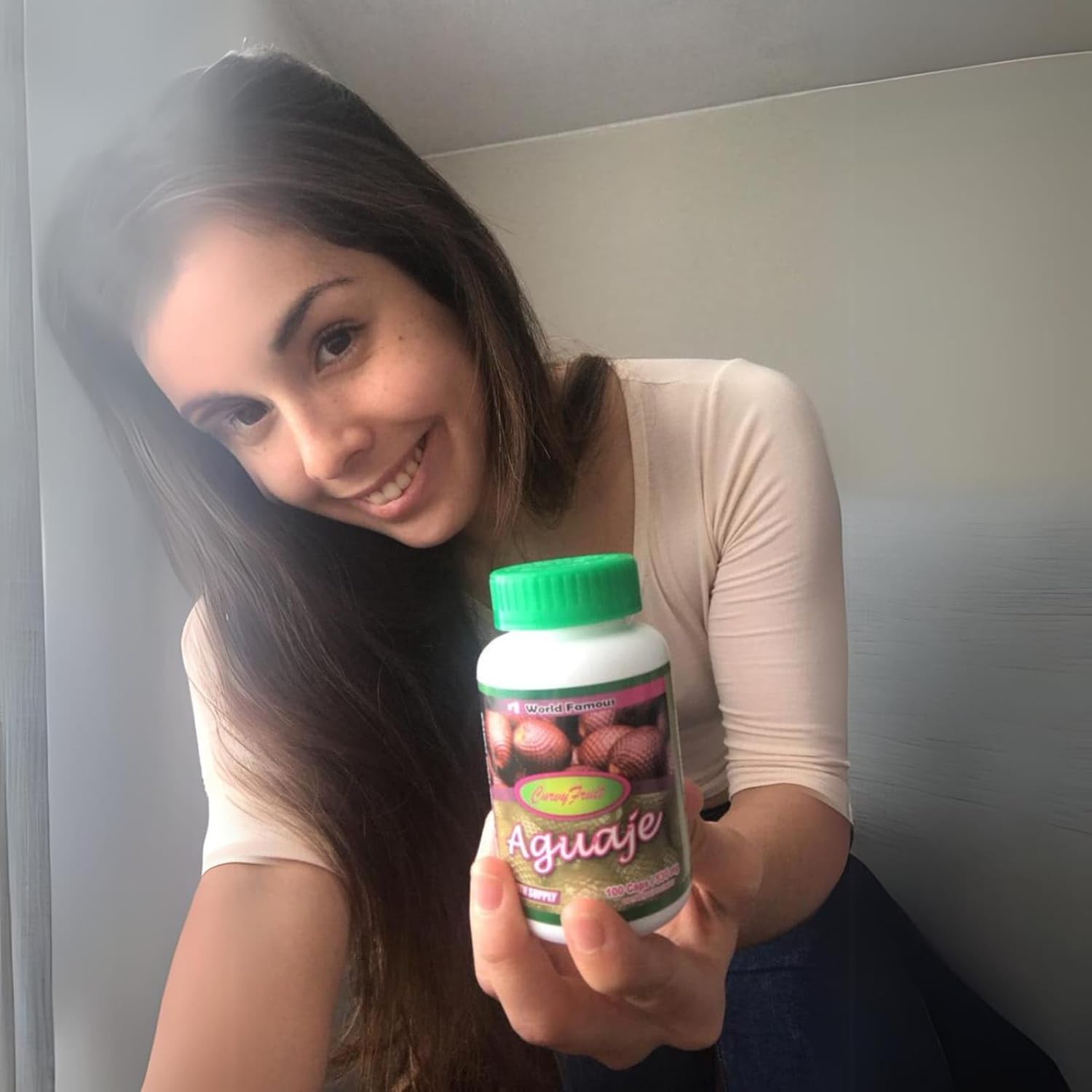 100% Natural Aguaje Curvy Fruit Pills - High Phytoestrogen, 550 mg, 100 Count - Enhance Curves in 1 Month