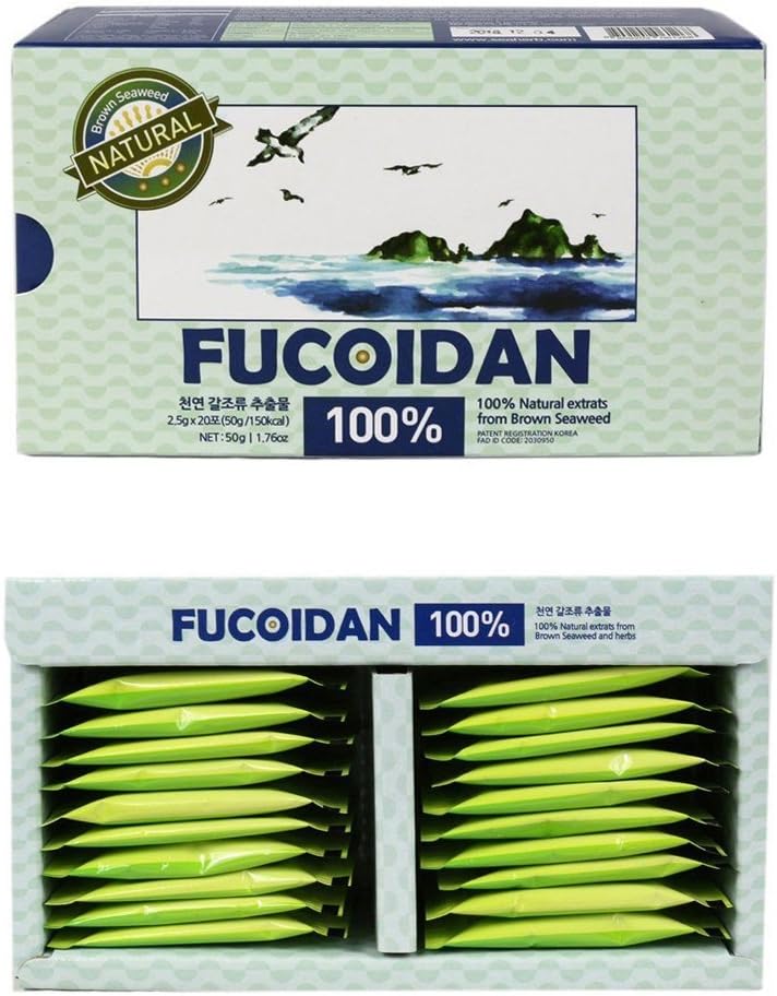 100% Natural Brown Seaweed Extract Fucoidan Powder - USFDA Approved - 50g
