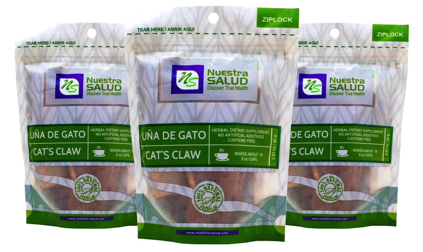 100% Natural Cat's Claw Bark Herbal Tea Uña de Gato Value Pack (240g) by CIK Naturals