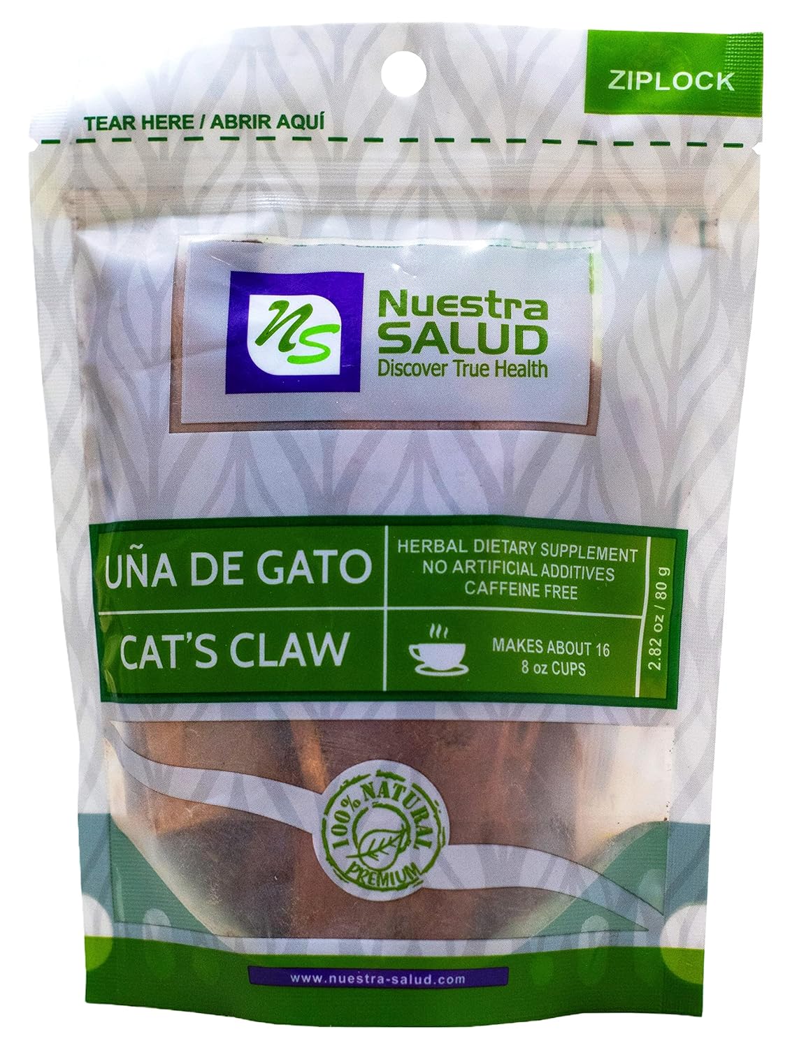 100% Natural Cat's Claw Bark Herbal Tea Uña de Gato Value Pack (240g) by CIK Naturals