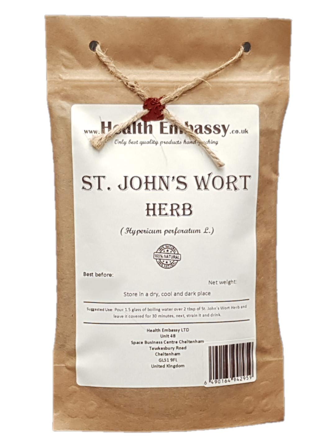 100% Natural Health Embassy St. John's Wort Herb Tea - Hypericum Perforatum L - 50g