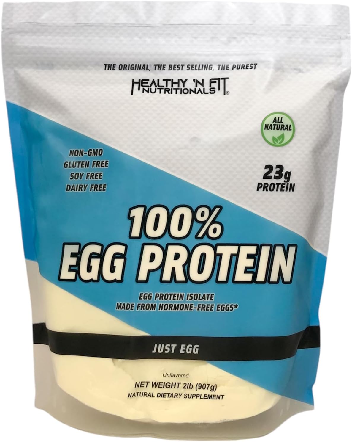 100% Natural Unflavored & Unsweetened Egg Protein Powder - 2lb Bag - Great for Baking and Mixing