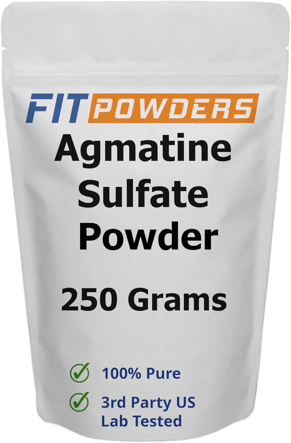 100% Pure Agmatine Sulfate Powder for Strength and Pump - Vegan and Gluten-Free - Multiple Sizes Available