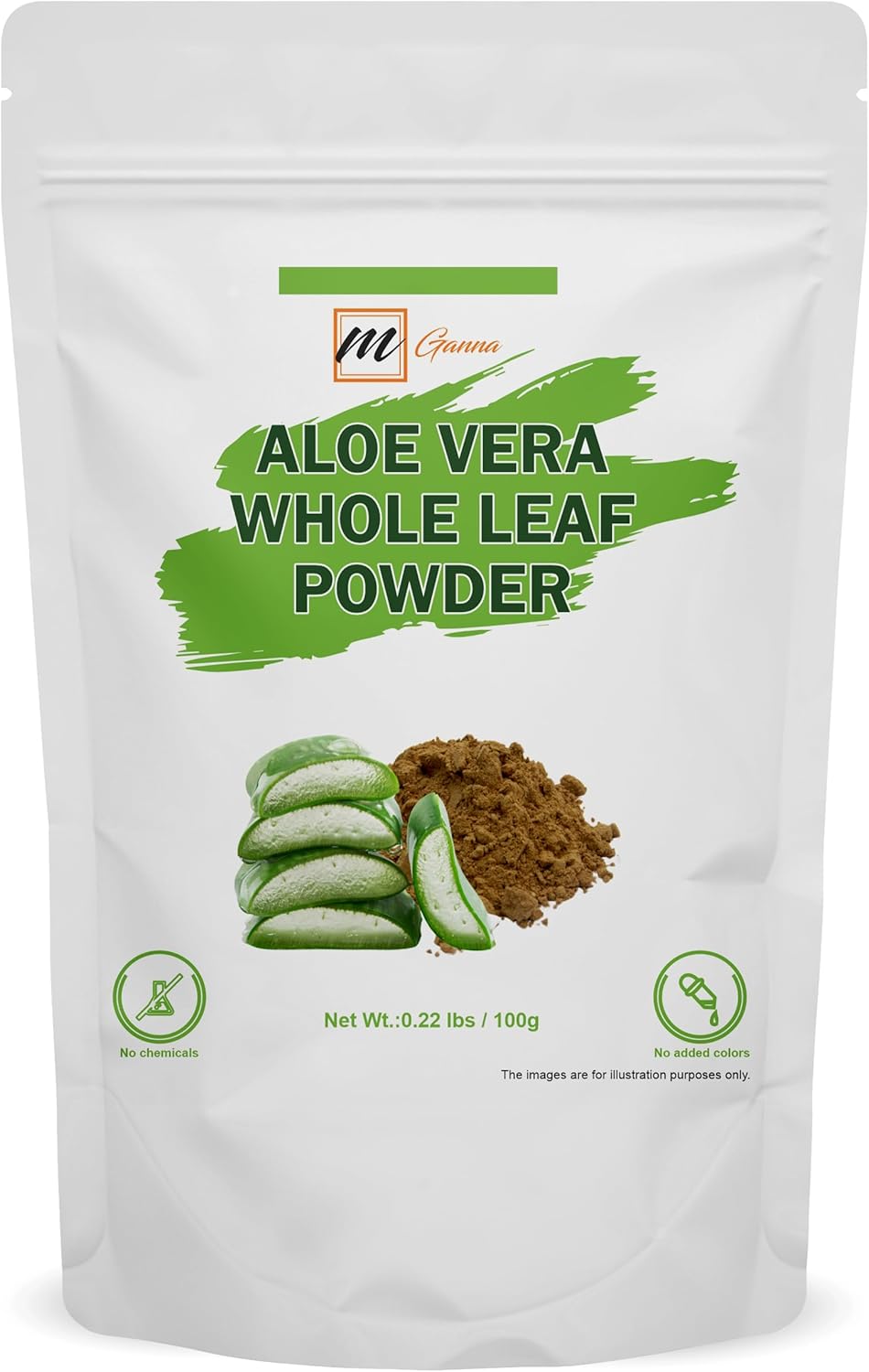 100% Pure Aloe Vera Leaf Powder - 0.22 LBS / 100 Grams - Organic Aloe Barbadensis Powder