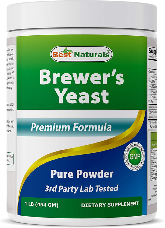100% Pure Brewers Yeast Powder - 16 oz - Boosts Breast Milk Supply, Lactation, Digestive Health - Top Choice for Nursing Moms