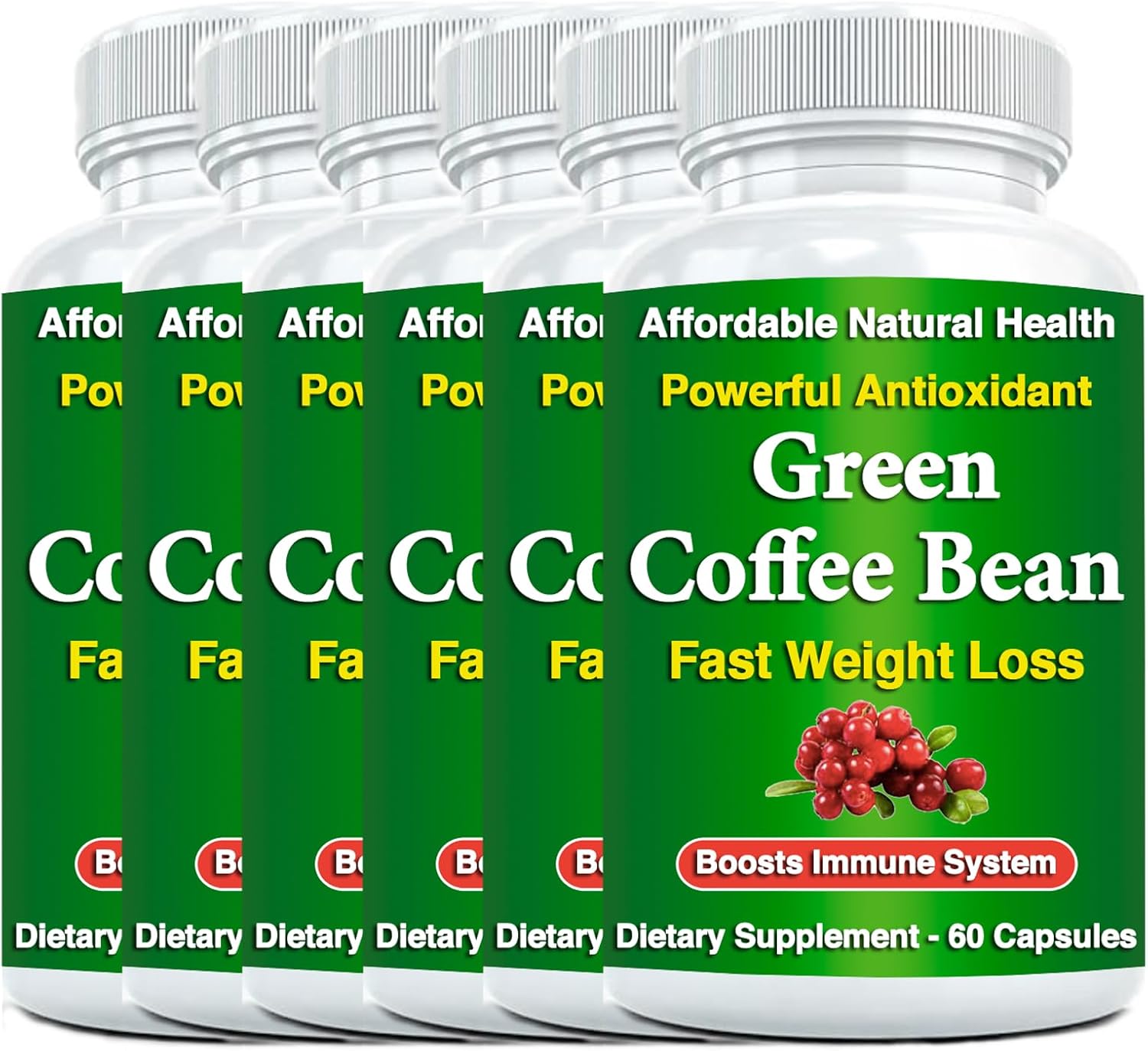 100% Pure Green Coffee Bean Extract Capsules - 10,000 mg Strength - 360 Capsules - 50% Chlorogenic Acid - Non-GMO & Gluten Free - 12 Month Supply