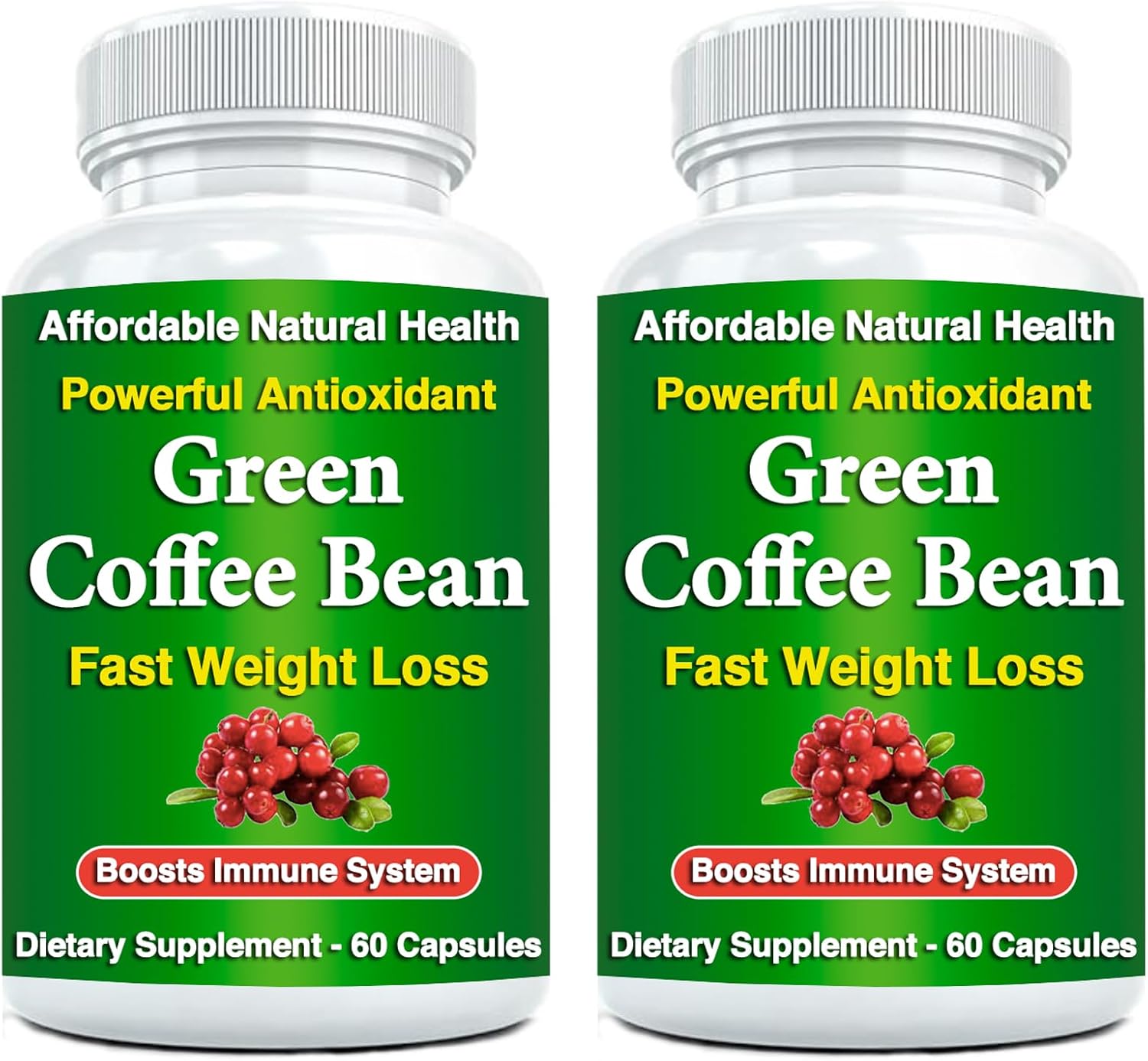 100% Pure Green Coffee Bean Extract Capsules - 10,000mg Strength, 50% Chlorogenic Acid - 120 Capsules, 4 Month Supply - Non-GMO & Gluten Free Supplement