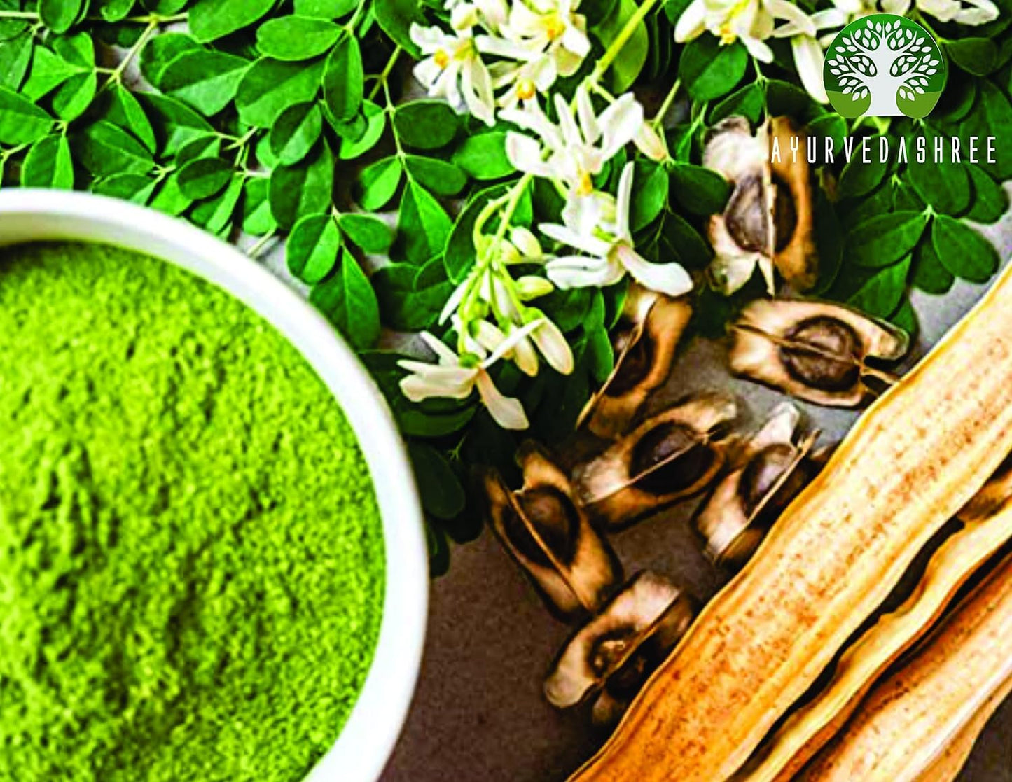 100% Pure Moringa Leaf Powder - 100g | Lab Tested, Non-GMO, GMP Certified, Vegan Friendly | Ayurvedashree