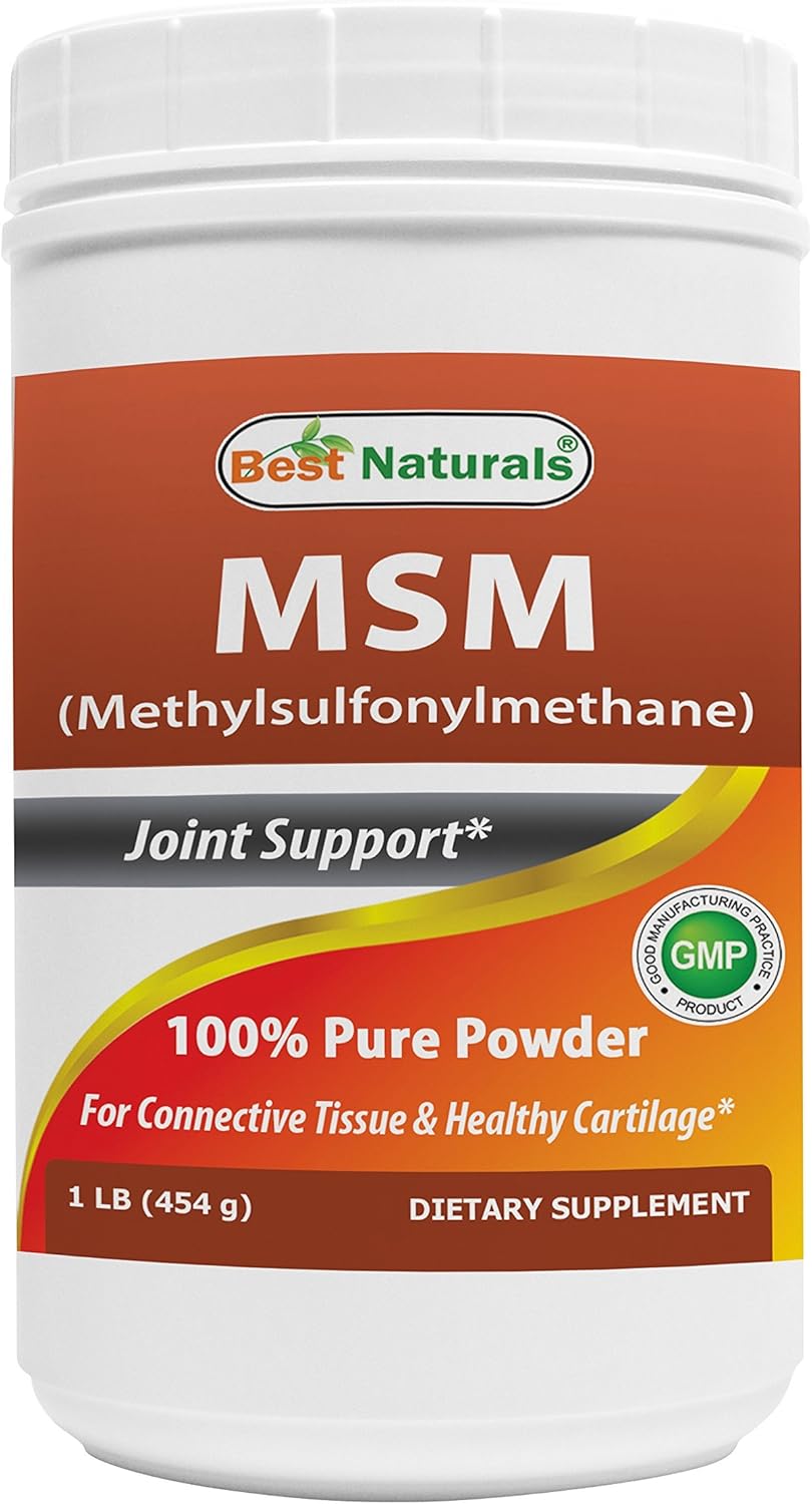 100% Pure MSM Powder - Best Naturals, 1 Pound - Top Quality Sulfur Supplement